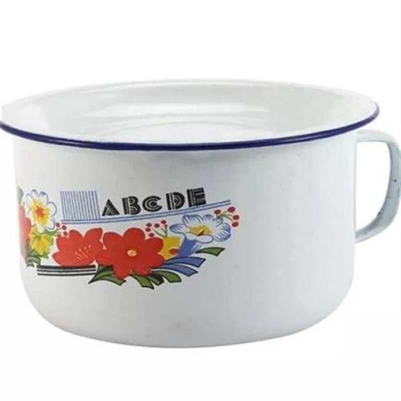 复古杯子泡面包邮老式碗茶缸饭缸把经大号搪瓷杯带盖快餐饭盒怀旧