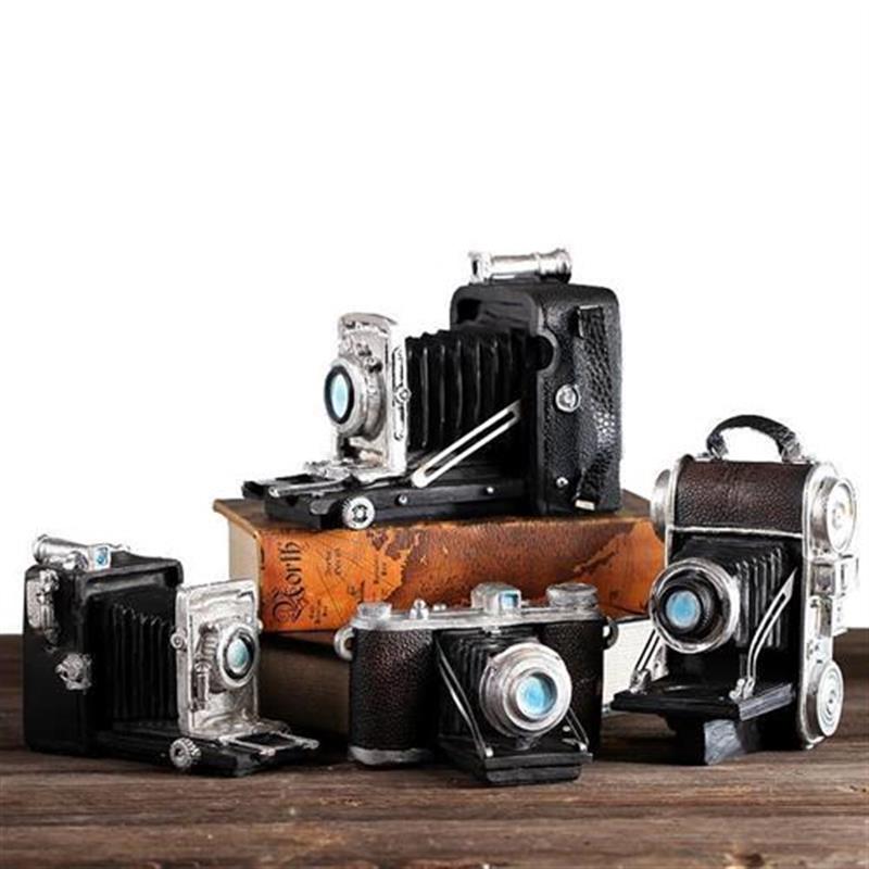 复古怀旧装饰品老式折叠照相机模型拍摄影道具客厅书房电视柜摆件