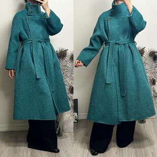 双面呢子羊毛大衣女中长款 气质高端毛呢外套 2024冬天新款