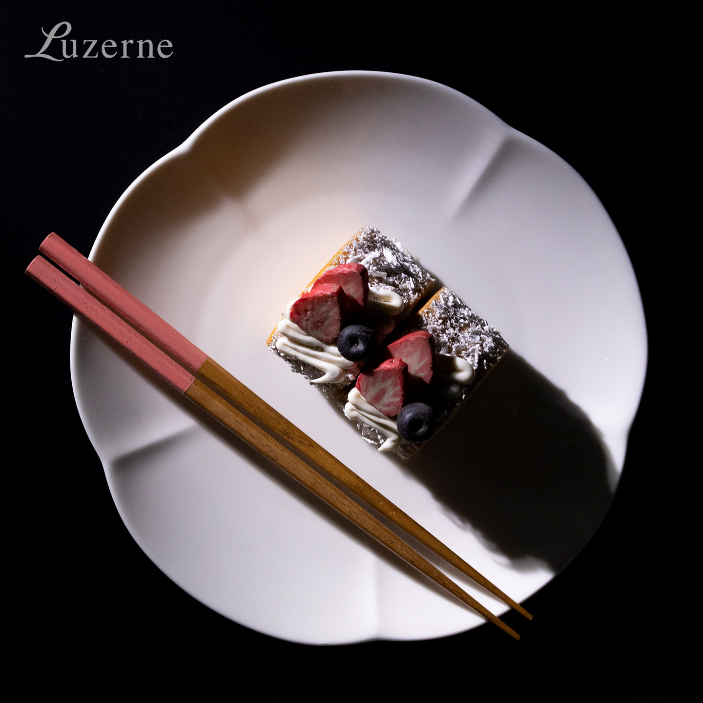 Luzerne/陆升陶瓷建白餐盘创意花形家用餐具菜汤盘饭碗汤勺汤匙