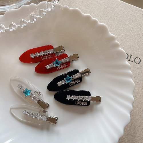 泫雅同款韩代星星对夹无痕边夹