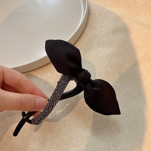 气质兔耳朵蝴蝶结扭扭夹一字夹