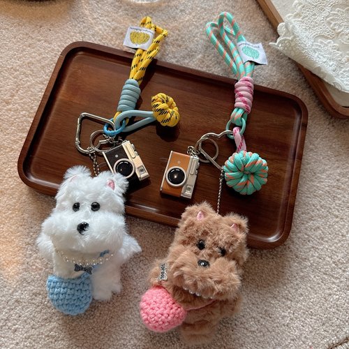 韩国可爱相机西高地狗狗挂件