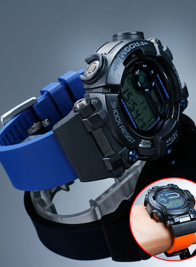 适配卡西欧G-SHOCK六代黑蓝蛙人3445 GWF-D1000B改装橡胶表带配件