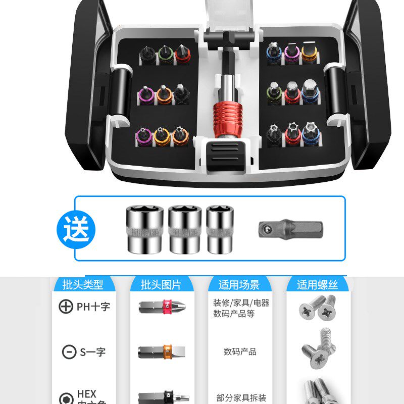 绿林100件螺丝批组套电动气动花形旋具头电钻批头特种螺丝刀套装