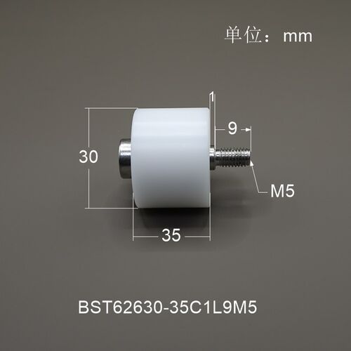 胶套尼龙滑轮包塑轴承聚甲醛POM双轴承定位轮加螺杆宽滚轮平移门