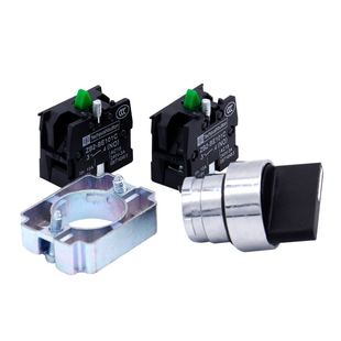 BD21C短柄旋转按钮 银点 两档旋转按钮开关 ZB2 22mm 1常开BE101C