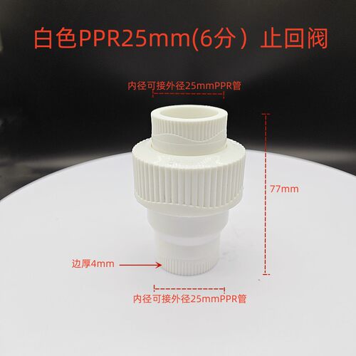 PPR止回阀热熔水管配件立式全塑胶逆止阀单向阀20 25 32 40 50 63