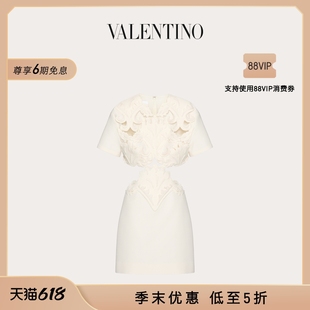 华伦天奴VALENTINO女士CREPE 季 末优惠 COUTURE堆花工艺连衣裙