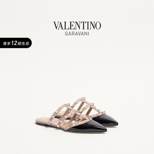 铆钉穆勒平底拖鞋 华伦天奴VALENTINO女士 ROCKSTUD