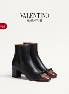 [线上限定]华伦天奴VALENTINO女士 VALET DU ROI 羊皮革短靴