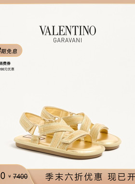 [季末优惠][礼物]华伦天奴VALENTINO女士 LAKE POWELL 刺绣凉鞋