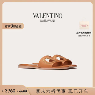 华伦天奴VALENTINO女士 末优惠 VLOGO CUT 牛皮革拖鞋 OUT 季