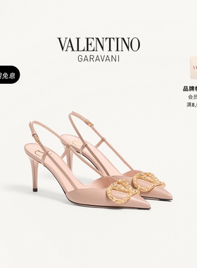 [线上限定]华伦天奴VALENTINO女士 VLOGO SIGNATURE 后系带高跟鞋