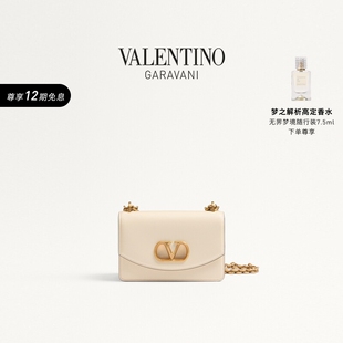华伦天奴VALENTINO女士 VAIN 亮面小号牛皮革手袋 12期免息