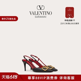 SIGNATURE小牛皮高跟鞋 华伦天奴VALENTINO女士VLOGO 24期免息