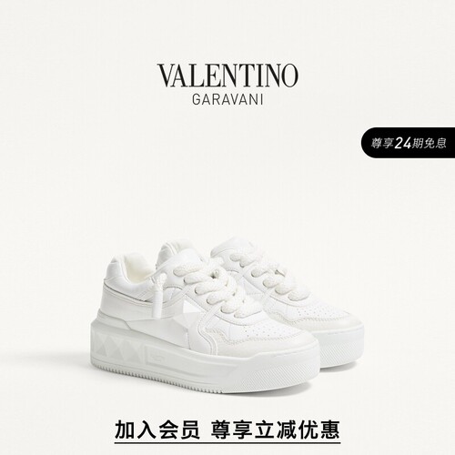 华伦天奴VALENTINO女士小白鞋
