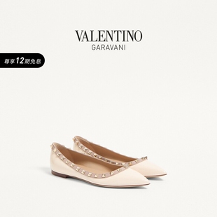 凉鞋 华伦天奴VALENTINO女士 ROCKSTUD铆钉芭蕾平底鞋