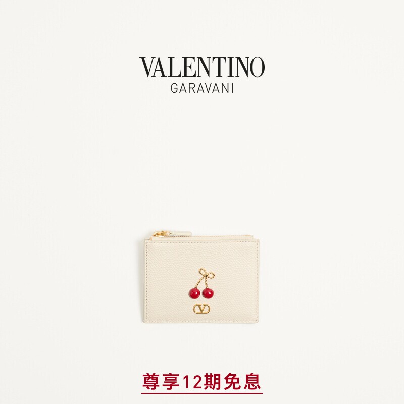 [线上限定]华伦天奴VALENTINO女士 CHERRYFIC 樱桃造型装饰卡夹