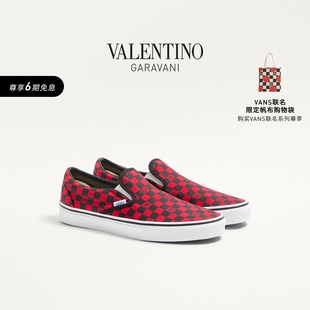 VANS 华伦天奴与 联名男士 运动鞋 棋盘格印花款 VLOGO 6期免息