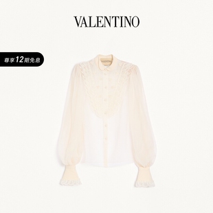 华伦天奴VALENTINO女士刺绣欧根纱衬衫 上市 新品