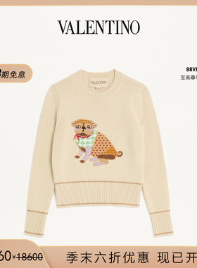 [季末优惠]华伦天奴VALENTINO女士 LE CHIEN DE LA MAISON 毛衫