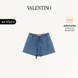 上市 华伦天奴VALENTINO女士钱布雷牛仔短裤 新品
