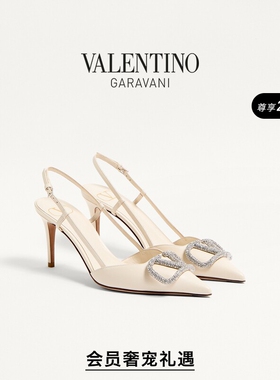 华伦天奴VALENTINO女士 VLOGO SIGNATURE 高跟鞋婚鞋[礼物]