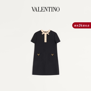 华伦天奴VALENTINO女士 CREPE COUTURE 短款连衣裙[礼物]
