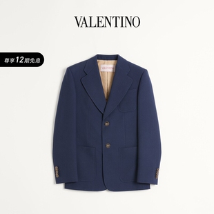 羊毛单排扣夹克 华伦天奴VALENTINO男士 12期免息