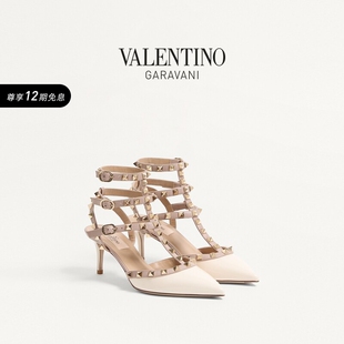 婚鞋 华伦天奴VALENTINO女士 ROCKSTUD漆皮铆钉高跟鞋