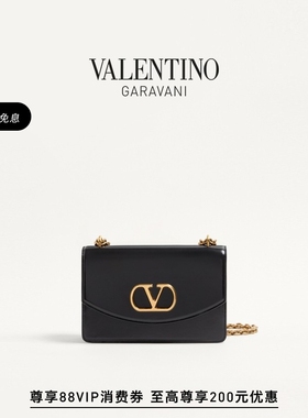 [礼物]华伦天奴VALENTINO女士 VAIN亮面牛皮革手袋单肩斜挎包