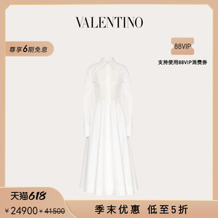 华伦天奴VALENTINO女士刺绣棉质府绸衬衫 末优惠 连衣裙 季 式