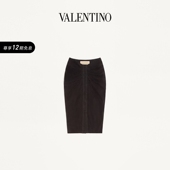 华伦天奴VALENTINO女士绒面羊皮革半裙 抢先看 新品
