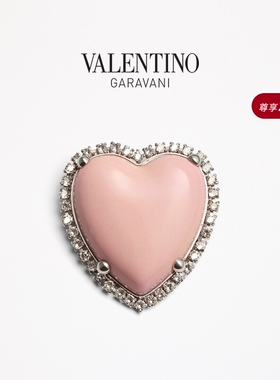 华伦天奴VALENTINO女士 COEUR HYPERBOLE 金属胸针[礼物]