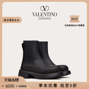 小牛皮踝靴 WAY 末优惠 华伦天奴VALENTINO男士 季 ROCKSTUD