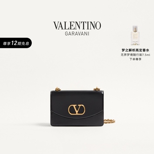 华伦天奴VALENTINO女士 VAIN亮面牛皮革手袋单肩斜挎包
