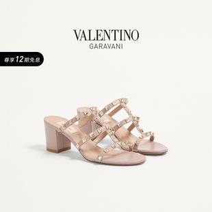 ROCKSTUD牛皮革铆钉凉鞋 华伦天奴VALENTINO女士 12期免息