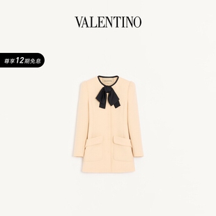 华伦天奴VALENTINO女士 上市 CREPE 羊毛 外套 CABAN 新品