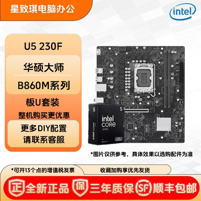英特尔U5-230F+华硕大师主板套装