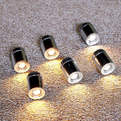 娃娃屋迷你电镀圆柱转转灯led暖白灯手工diy微缩场景发光LED小灯