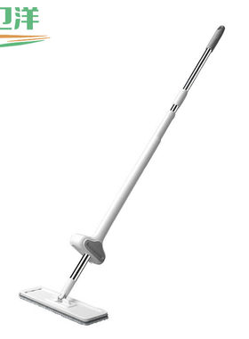 卫洋WYS-1603免手洗平板拖把38CM不锈钢杆木地板挤水拖尘推