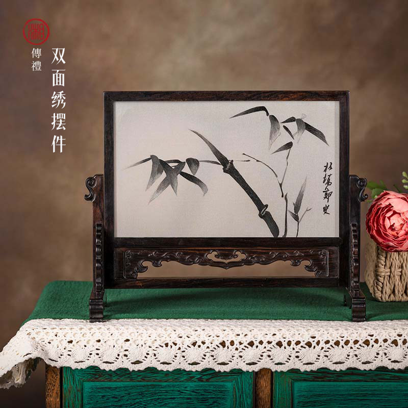 中国真丝纯手工湘绣品台商务
