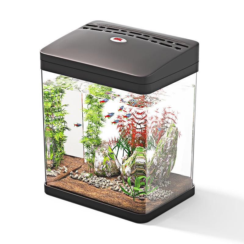 热销鱼缸客厅小型家用桌面亚克力自循环过滤免换水生态懒人造景水