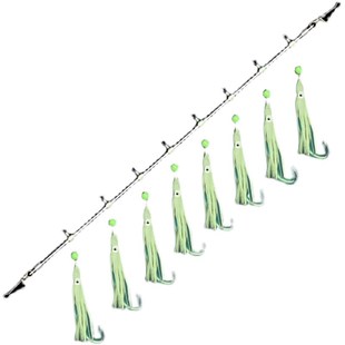 热销快挂海钓带鱼尼龙串钩青砖鱼烟仔鱿鱼夜光串钩仿生丸世虾皮串