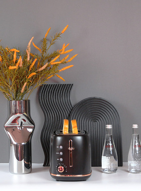 热销样板房厨房摆件组合软装饰品不锈钢锅具砧板花艺道具轻奢全屋