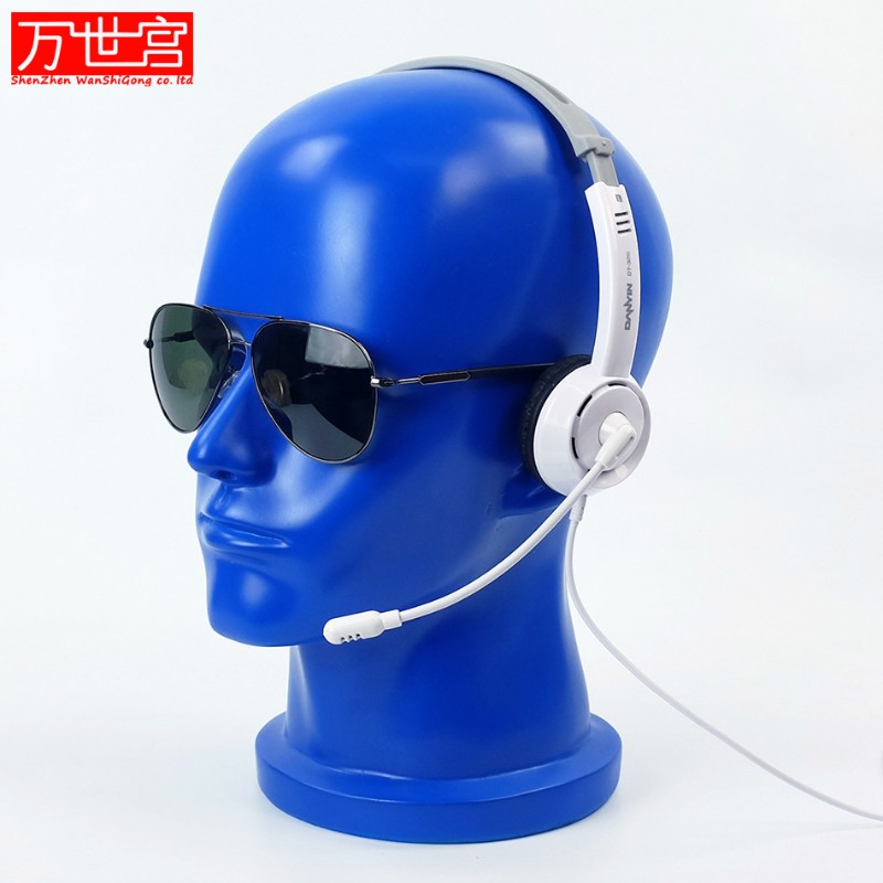 热销假人头造型眼镜支架口罩耳机展示架男士头模拍照模特头假发模