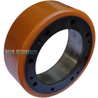 热销2吨龙工电动车转向轮后轮 21075/83.5-8孔聚氨酯胶皮轮PU传