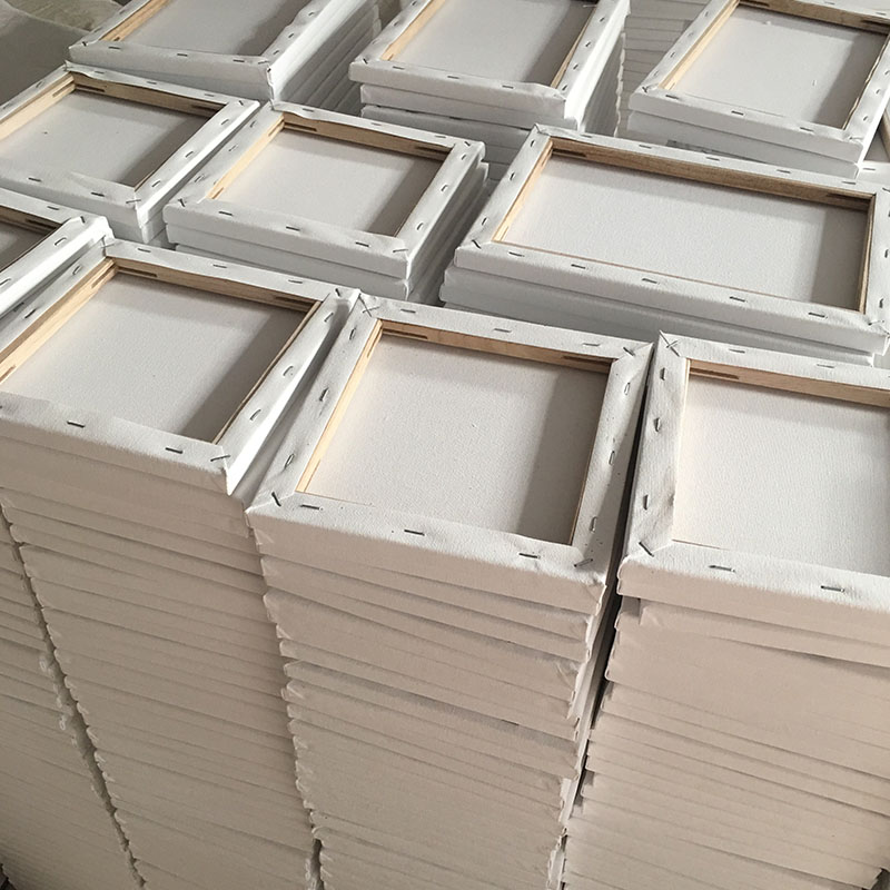 热销油画框30x40亚麻画布带框丙烯空白画板练习油画画框