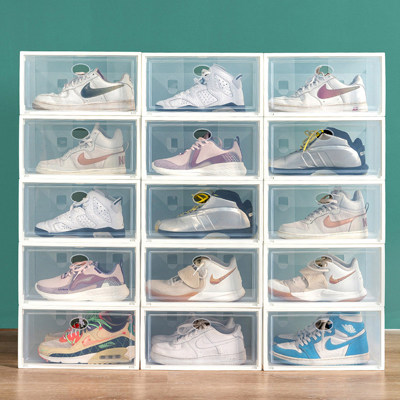 加厚鞋盒收纳盒透明抽屉式宿舍装鞋子神器塑料防尘鞋柜省空间鞋架,收纳整理,鞋盒,淘宝优惠券,粉丝福利购,淘宝优惠卷
